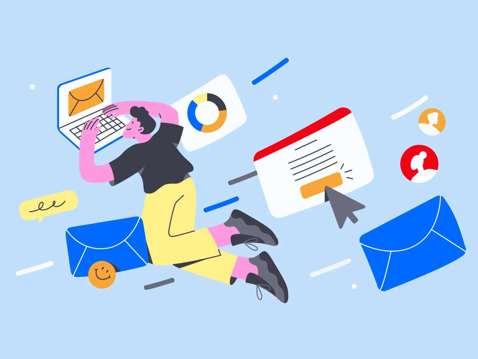 An abstract illustration of data and analytics