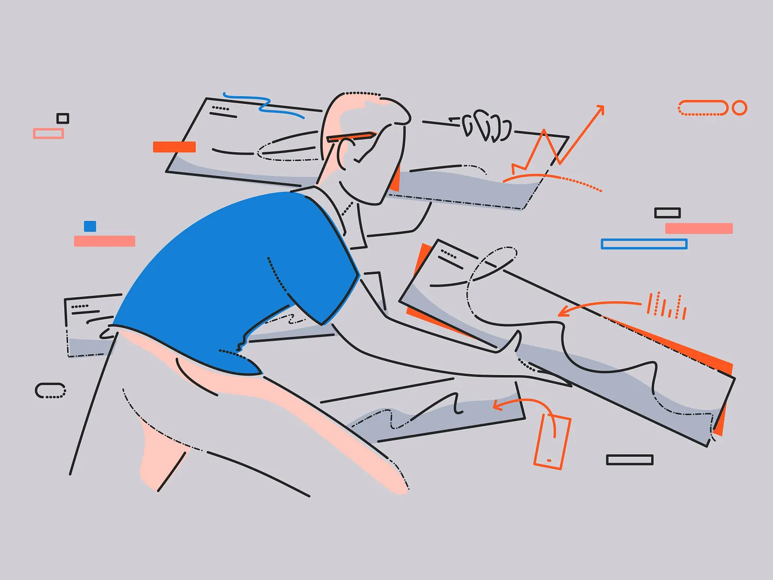 An abstract illustration of data and analytics